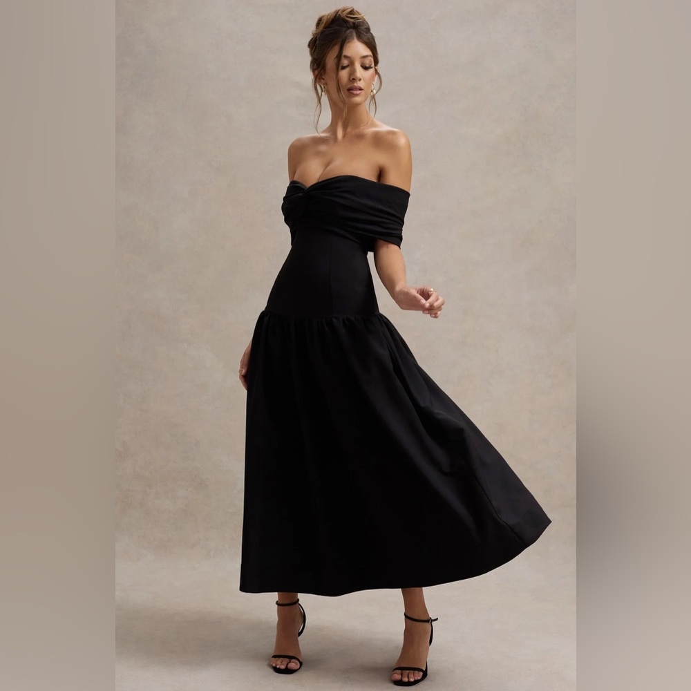 Club L London Black Strapless Dress